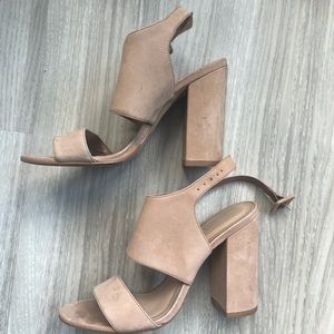 ALDO beige strappy heels